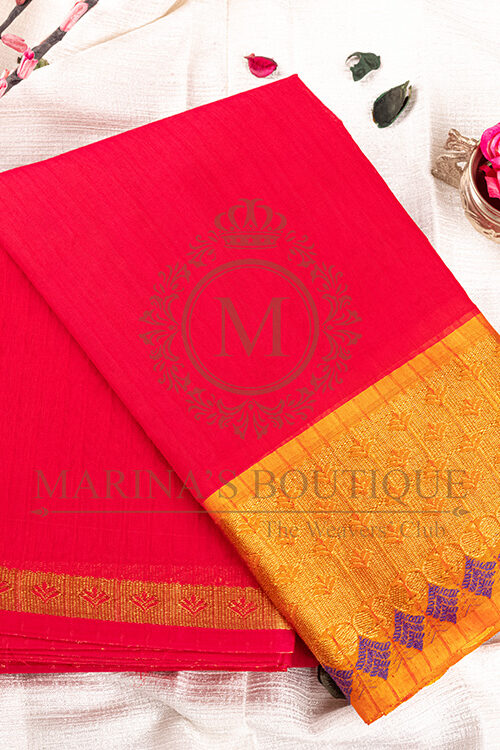 Pure cotton handloom weaving saree
